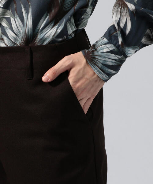 BLUE WORK(ブルーワーク)の「ポリエステルコットン フライフロント セミワイドパンツ(その他パンツ・メンズ・ダークブラウン/バーガンディー・S/M/XS)」の11枚目の写真