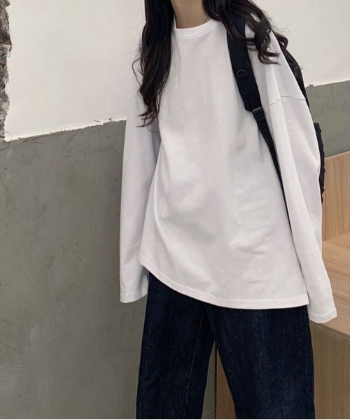 gossip！ロサンゼルス（ゴシップロサンゼルス）の「ビッグシルエット・オーバートップス（Tシャツ/カットソー・レディース・ホワイト/ピンク/ブラック・M/XL/L/2XL）」の9枚目の写真