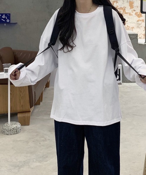 gossip！ロサンゼルス（ゴシップロサンゼルス）の「ビッグシルエット・オーバートップス（Tシャツ/カットソー・レディース・ホワイト/ピンク/ブラック・M/XL/L/2XL）」の4枚目の写真
