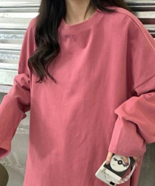 gossip！ロサンゼルス（ゴシップロサンゼルス）の「ビッグシルエット・オーバートップス（Tシャツ/カットソー・レディース・ホワイト/ピンク/ブラック・M/XL/L/2XL）」の6枚目の写真