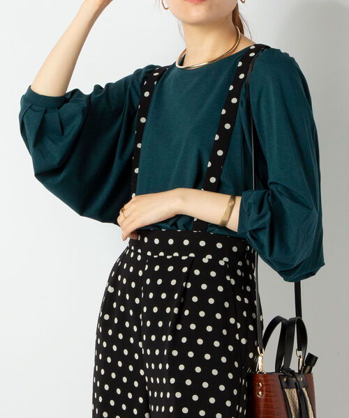 NOLLEY’S(ノーリーズ)の「◇【WEB限定】ボリューム袖カットソー(Tシャツ/カットソー・レディース・ブラック/レッド/ミント・FREE)」の2枚目の写真