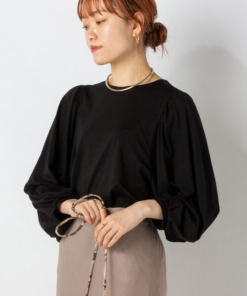 NOLLEY’S(ノーリーズ)の「◇【WEB限定】ボリューム袖カットソー(Tシャツ/カットソー・レディース・ブラック/レッド/ミント・FREE)」の12枚目の写真
