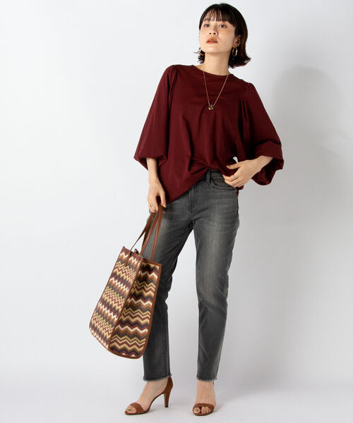 NOLLEY’S(ノーリーズ)の「◇【WEB限定】ボリューム袖カットソー(Tシャツ/カットソー・レディース・ブラック/レッド/ミント・FREE)」の13枚目の写真