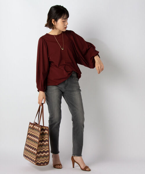 NOLLEY’S(ノーリーズ)の「◇【WEB限定】ボリューム袖カットソー(Tシャツ/カットソー・レディース・ブラック/レッド/ミント・FREE)」の14枚目の写真