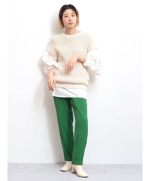 Ungrid(アングリッド)の「カラーテーパードパンツ(その他パンツ・レディース・イエロー/ブルー/グリーン・FREE)」の4枚目の写真