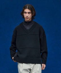 UNITED TOKYO | レイヤードハーフジップニット(ニット/セーター)