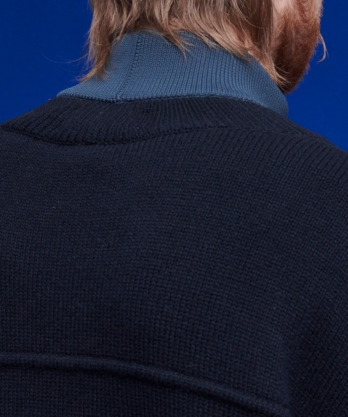 UNITED TOKYO（ユナイテッドトウキョウ）の「レイヤードハーフジップニット（ニット/セーター・メンズ・ブラック/グリーン/キャメル/ブラック系その他2・FREE）」の5枚目の写真