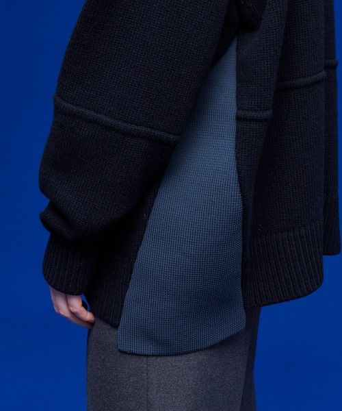 UNITED TOKYO（ユナイテッドトウキョウ）の「レイヤードハーフジップニット（ニット/セーター・メンズ・ブラック/グリーン/キャメル/ブラック系その他2・FREE）」の7枚目の写真