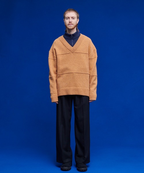 UNITED TOKYO（ユナイテッドトウキョウ）の「レイヤードハーフジップニット（ニット/セーター・メンズ・ブラック/グリーン/キャメル/ブラック系その他2・FREE）」の17枚目の写真