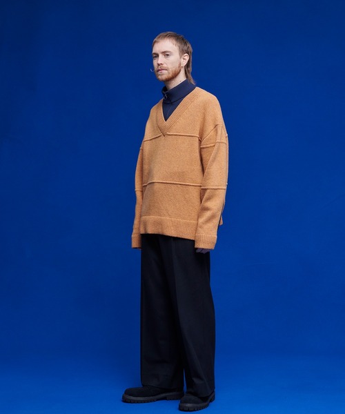 UNITED TOKYO（ユナイテッドトウキョウ）の「レイヤードハーフジップニット（ニット/セーター・メンズ・ブラック/グリーン/キャメル/ブラック系その他2・FREE）」の18枚目の写真