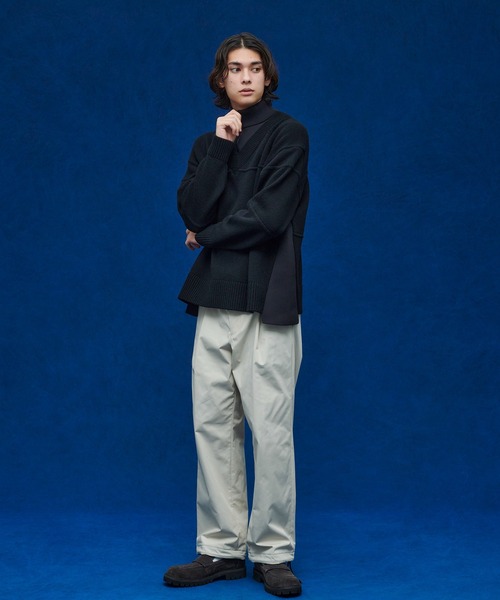 UNITED TOKYO（ユナイテッドトウキョウ）の「レイヤードハーフジップニット（ニット/セーター・メンズ・ブラック/グリーン/キャメル/ブラック系その他2・FREE）」の9枚目の写真