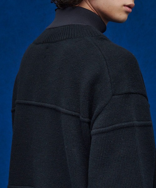 UNITED TOKYO（ユナイテッドトウキョウ）の「レイヤードハーフジップニット（ニット/セーター・メンズ・ブラック/グリーン/キャメル/ブラック系その他2・FREE）」の13枚目の写真