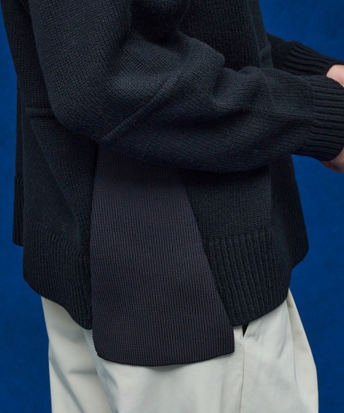 UNITED TOKYO（ユナイテッドトウキョウ）の「レイヤードハーフジップニット（ニット/セーター・メンズ・ブラック/グリーン/キャメル/ブラック系その他2・FREE）」の14枚目の写真