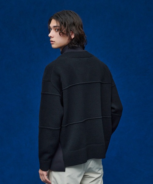 UNITED TOKYO（ユナイテッドトウキョウ）の「レイヤードハーフジップニット（ニット/セーター・メンズ・ブラック/グリーン/キャメル/ブラック系その他2・FREE）」の12枚目の写真