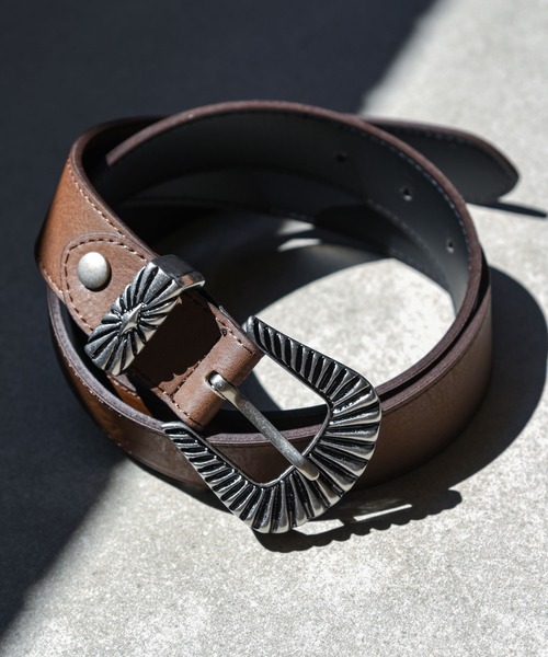 CALIFORNIA OUTFITTERS（カリフォルニア アウトフィッターズ）の「3- メタル バックル フェイクレザー ウエスタン ベルト【Maison Selectメゾンセレクト】（ベルト・レディース・ブラック/ブラウン・ONE SIZE）」の6枚目の写真