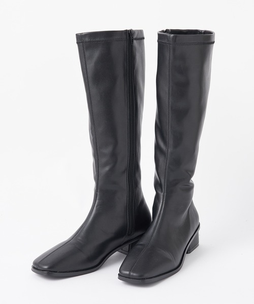 one after another NICE CLAUP（ワンアフターアナザーナイスクラップ）の「今年のスタイリングにマストアイテム！ロングブーツ（ブーツ・レディース・ブラック/ダークブラウン/アイボリー・S/M/L）」の3枚目の写真