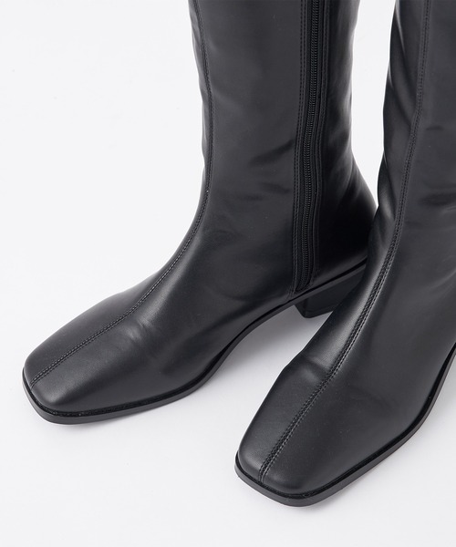 one after another NICE CLAUP（ワンアフターアナザーナイスクラップ）の「今年のスタイリングにマストアイテム！ロングブーツ（ブーツ・レディース・ブラック/ダークブラウン/アイボリー・S/M/L）」の13枚目の写真