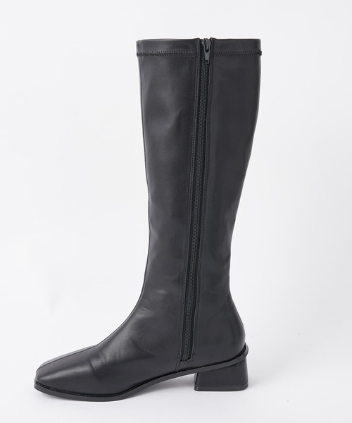 one after another NICE CLAUP（ワンアフターアナザーナイスクラップ）の「今年のスタイリングにマストアイテム！ロングブーツ（ブーツ・レディース・ブラック/ダークブラウン/アイボリー・S/M/L）」の6枚目の写真