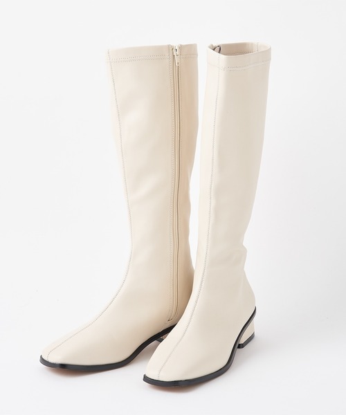 one after another NICE CLAUP（ワンアフターアナザーナイスクラップ）の「今年のスタイリングにマストアイテム！ロングブーツ（ブーツ・レディース・ブラック/ダークブラウン/アイボリー・S/M/L）」の8枚目の写真