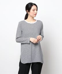 Samansa Mos2 | スラブ天竺裾ラウンドインナー(Tシャツ/カットソー)