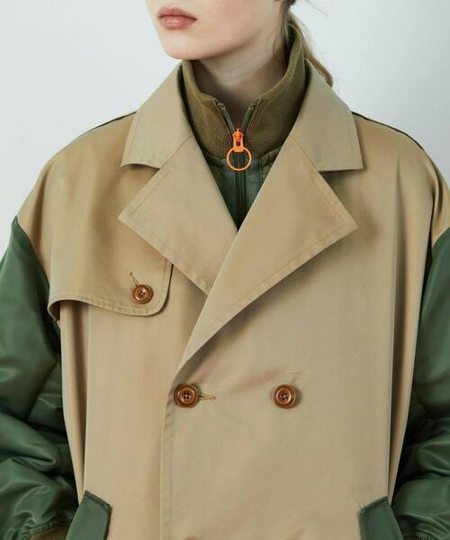 FRAPBOIS（フラボア）の「ミックストレンチ コート（その他アウター・レディース・ベージュ/ブラック・2/1/3）」の9枚目の写真