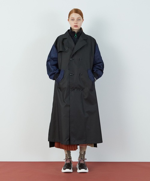 FRAPBOIS（フラボア）の「ミックストレンチ コート（その他アウター・レディース・ベージュ/ブラック・2/1/3）」の2枚目の写真
