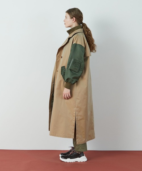 FRAPBOIS（フラボア）の「ミックストレンチ コート（その他アウター・レディース・ベージュ/ブラック・2/1/3）」の14枚目の写真