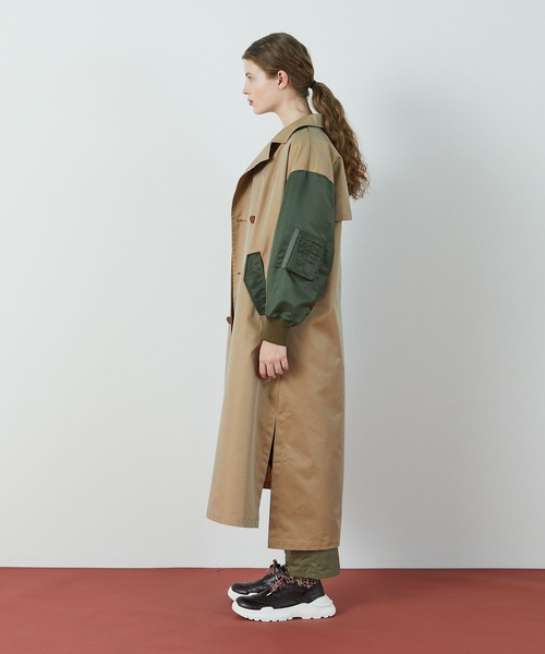FRAPBOIS（フラボア）の「ミックストレンチ コート（その他アウター・レディース・ベージュ/ブラック・2/1/3）」の12枚目の写真