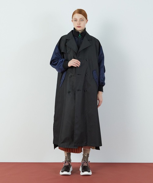 FRAPBOIS（フラボア）の「ミックストレンチ コート（その他アウター・レディース・ベージュ/ブラック・2/1/3）」の8枚目の写真