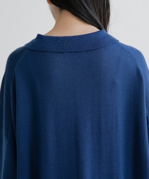 yuw（ユウ）の「SKIPPER KNIT ONE PIECE　217951（ワンピース・レディース・チャコールグレー/ブラック/ブルー・FREE）」の11枚目の写真