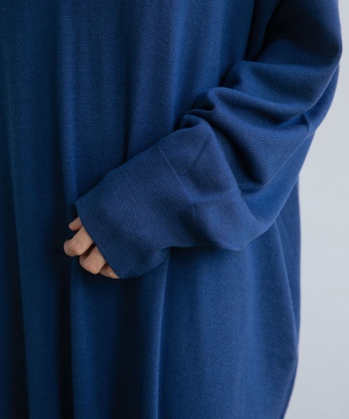 yuw（ユウ）の「SKIPPER KNIT ONE PIECE　217951（ワンピース・レディース・チャコールグレー/ブラック/ブルー・FREE）」の14枚目の写真