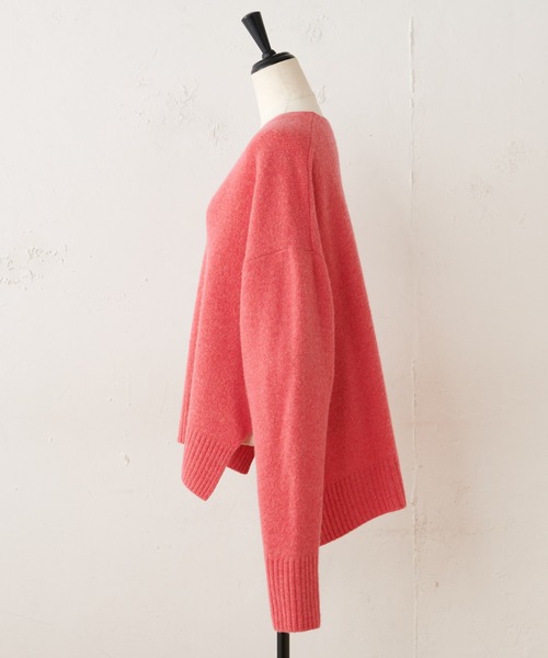 BEARDSLEY（ビアズリー）の「ウール圧縮ニット（ニット/セーター・レディース・ピンク/ブラウン・FREE）」の5枚目の写真