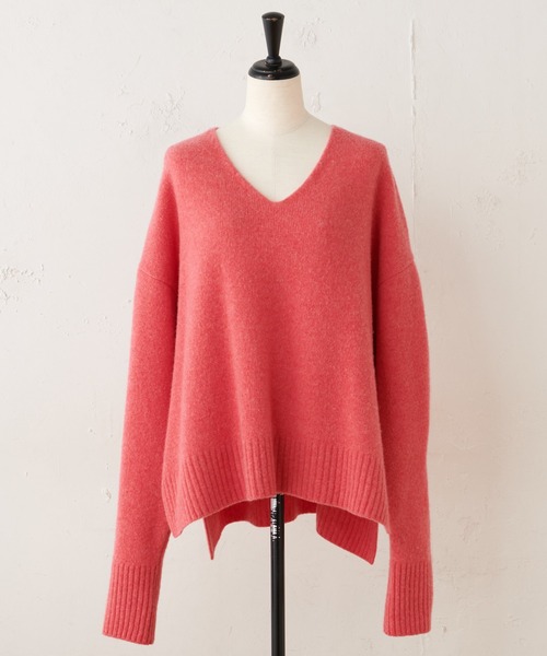 BEARDSLEY（ビアズリー）の「ウール圧縮ニット（ニット/セーター・レディース・ピンク/ブラウン・FREE）」の6枚目の写真