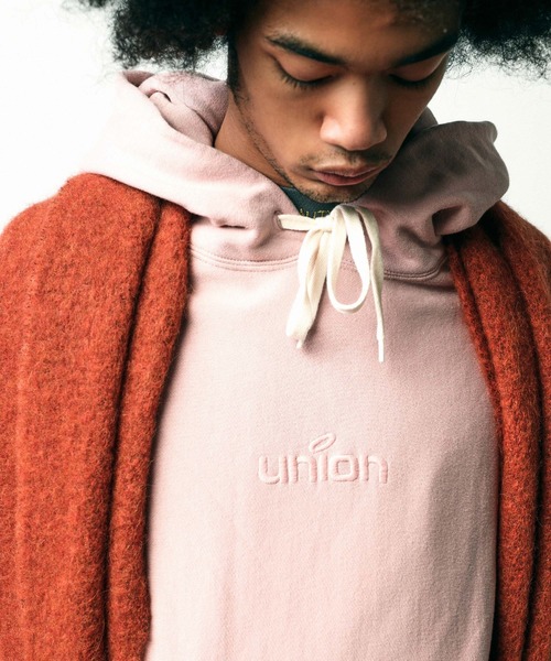 UNION（UNION TOKYO）（ユニオン）の「ELEVATED FLEECE HOODIE / EMB UNION ユニオン スウェット、パーカー（パーカー・メンズ・グレー系その他/ピンク/ブラック・MEDIUM/LARGE/X-LARGE）」の3枚目の写真
