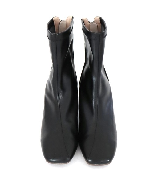 SOROTTO(ソロット)の「チャンキーヒール×スクエアトゥのストレッチハイアンクルブーツ(ブーツ・レディース・ブラック/アイボリー/ベージュ・S/M/L/LL)」の5枚目の写真