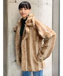ミディフェイクファーコート