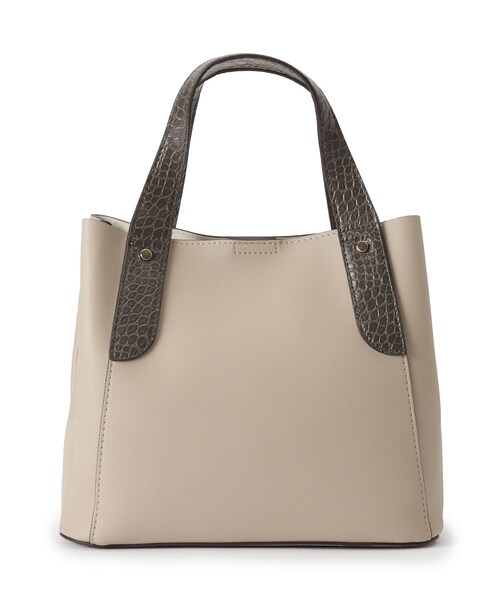 DRESKIP（ドレスキップ）の「◆【通勤】クロコ風ハンドル一枚皮風トート（トートバッグ・レディース・ブラック/ブラウン系その他6/ベージュ系4・00）」の3枚目の写真