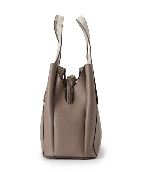 DRESKIP（ドレスキップ）の「◆【通勤】クロコ風ハンドル一枚皮風トート（トートバッグ・レディース・ブラック/ブラウン系その他6/ベージュ系4・00）」の9枚目の写真