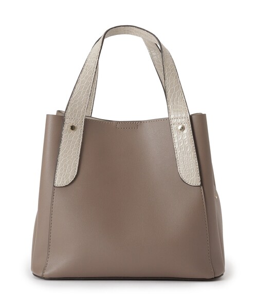 DRESKIP（ドレスキップ）の「◆【通勤】クロコ風ハンドル一枚皮風トート（トートバッグ・レディース・ブラック/ブラウン系その他6/ベージュ系4・00）」の7枚目の写真