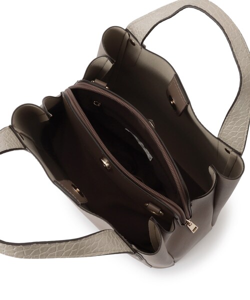 DRESKIP（ドレスキップ）の「◆【通勤】クロコ風ハンドル一枚皮風トート（トートバッグ・レディース・ブラック/ブラウン系その他6/ベージュ系4・00）」の8枚目の写真