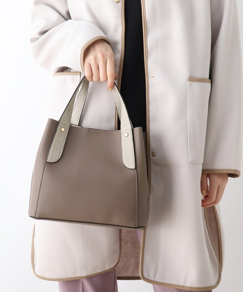 DRESKIP（ドレスキップ）の「◆【通勤】クロコ風ハンドル一枚皮風トート（トートバッグ・レディース・ブラック/ブラウン系その他6/ベージュ系4・00）」の10枚目の写真