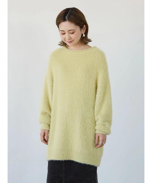 AMERICAN HOLIC(アメリカンホリック)の「シャギー片畦BIGニットチュニック(ニット/セーター・レディース・アイボリー/モカ/ライトイエロー・FREE)」の22枚目の写真