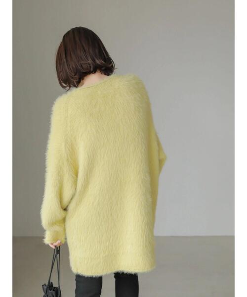 AMERICAN HOLIC(アメリカンホリック)の「シャギー片畦BIGニットチュニック(ニット/セーター・レディース・アイボリー/モカ/ライトイエロー・FREE)」の18枚目の写真