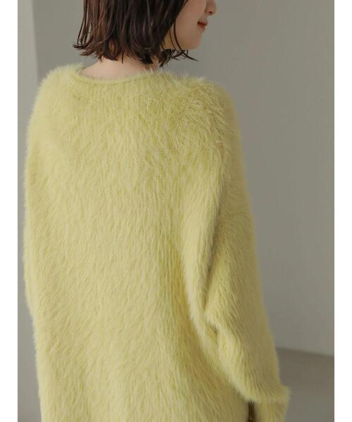 AMERICAN HOLIC(アメリカンホリック)の「シャギー片畦BIGニットチュニック(ニット/セーター・レディース・アイボリー/モカ/ライトイエロー・FREE)」の15枚目の写真