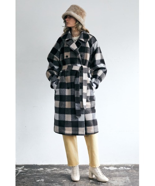 MOUSSY(マウジー)の「ULSTER COLLAR PUFF SLEEVE コート(チェスターコート・レディース・ベージュ/カーキ/ベージュ系その他・1/2)」の12枚目の写真