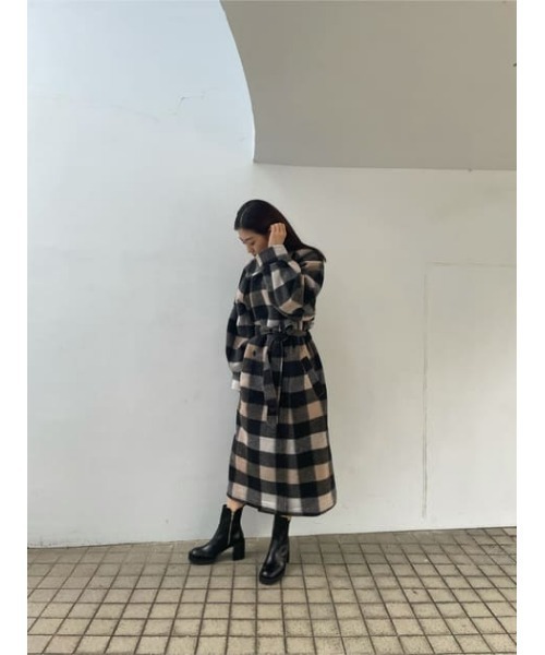 MOUSSY(マウジー)の「ULSTER COLLAR PUFF SLEEVE コート(チェスターコート・レディース・ベージュ/カーキ/ベージュ系その他・1/2)」の7枚目の写真
