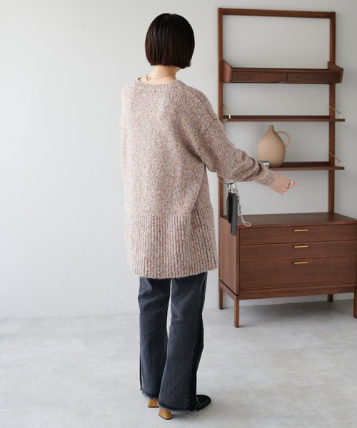 DISCOAT(ディスコート)の「カラーネップチュニック(ニット/セーター・レディース・アイボリー/ブラック/パープル・FREE)」の10枚目の写真