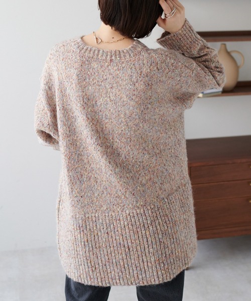 DISCOAT(ディスコート)の「カラーネップチュニック(ニット/セーター・レディース・アイボリー/ブラック/パープル・FREE)」の15枚目の写真