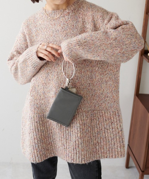 DISCOAT(ディスコート)の「カラーネップチュニック(ニット/セーター・レディース・アイボリー/ブラック/パープル・FREE)」の11枚目の写真