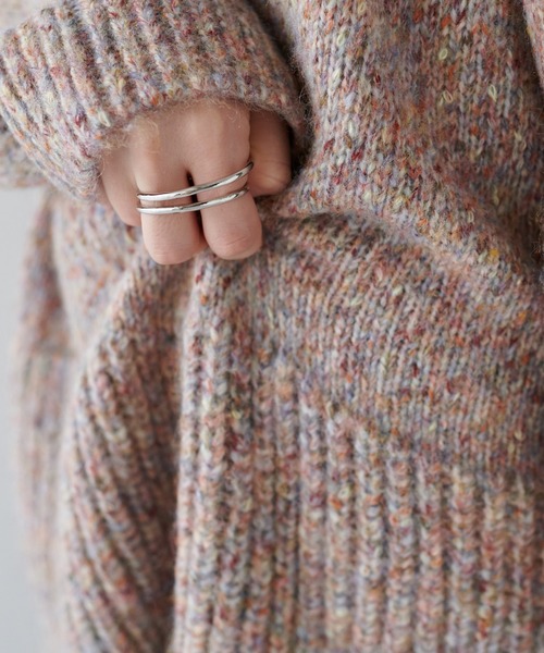 DISCOAT(ディスコート)の「カラーネップチュニック(ニット/セーター・レディース・アイボリー/ブラック/パープル・FREE)」の16枚目の写真